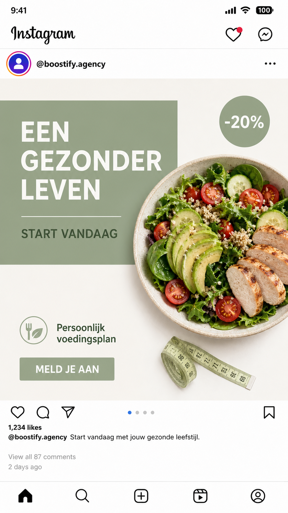 Eenvoudige generieke socialmedia-advertentie van Bureau X