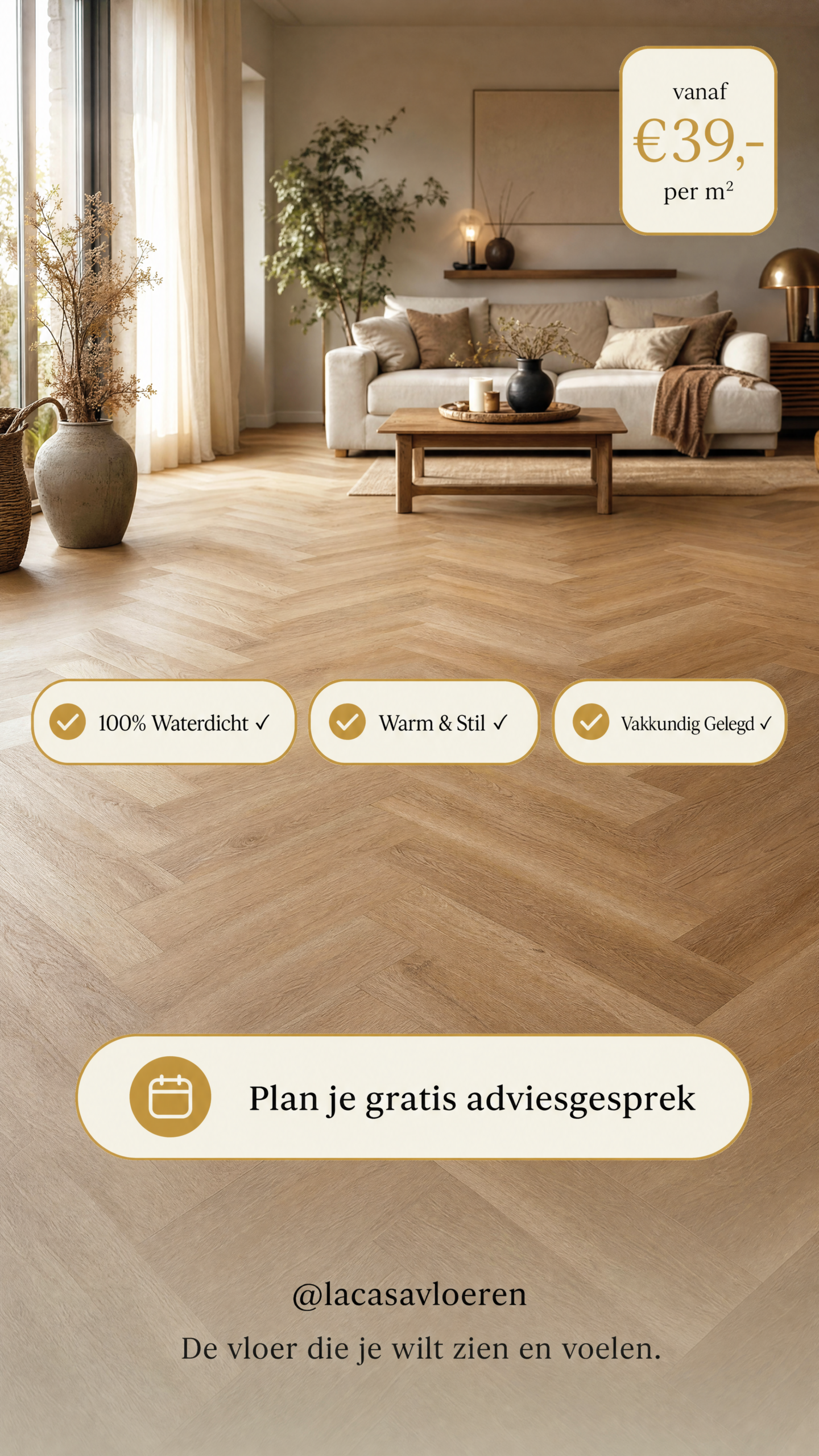La Casa warme woonkamer advertentie